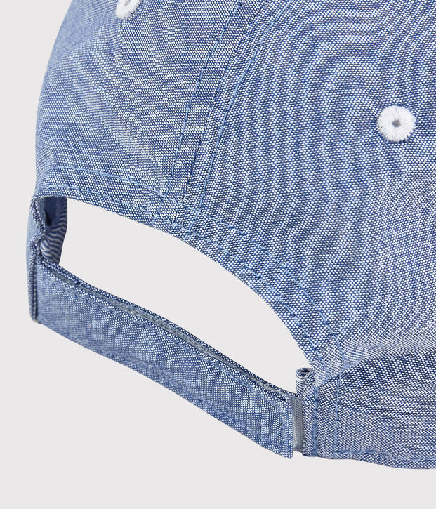 Casquette en chambray enfant gar&ccedil;on bleu