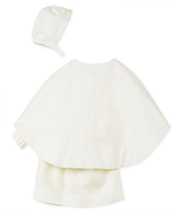 Ensemble 3 pi&egrave;ces de c&eacute;r&eacute;monie b&eacute;b&eacute; fille en lin multicouleur