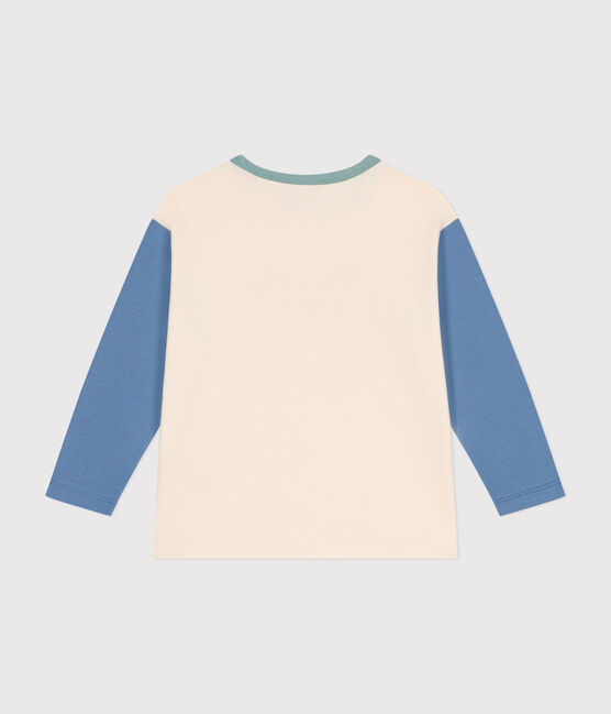 Tee-shirt manches longues en jersey fin enfant garçon blanc AVALANCHE/ MULTICO