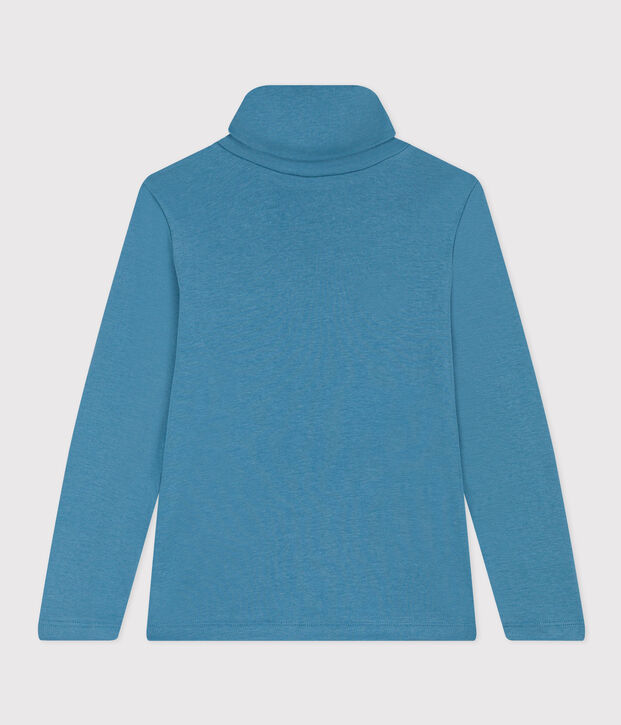 Sous-pull en coton enfant fille / gar&ccedil;on bleu