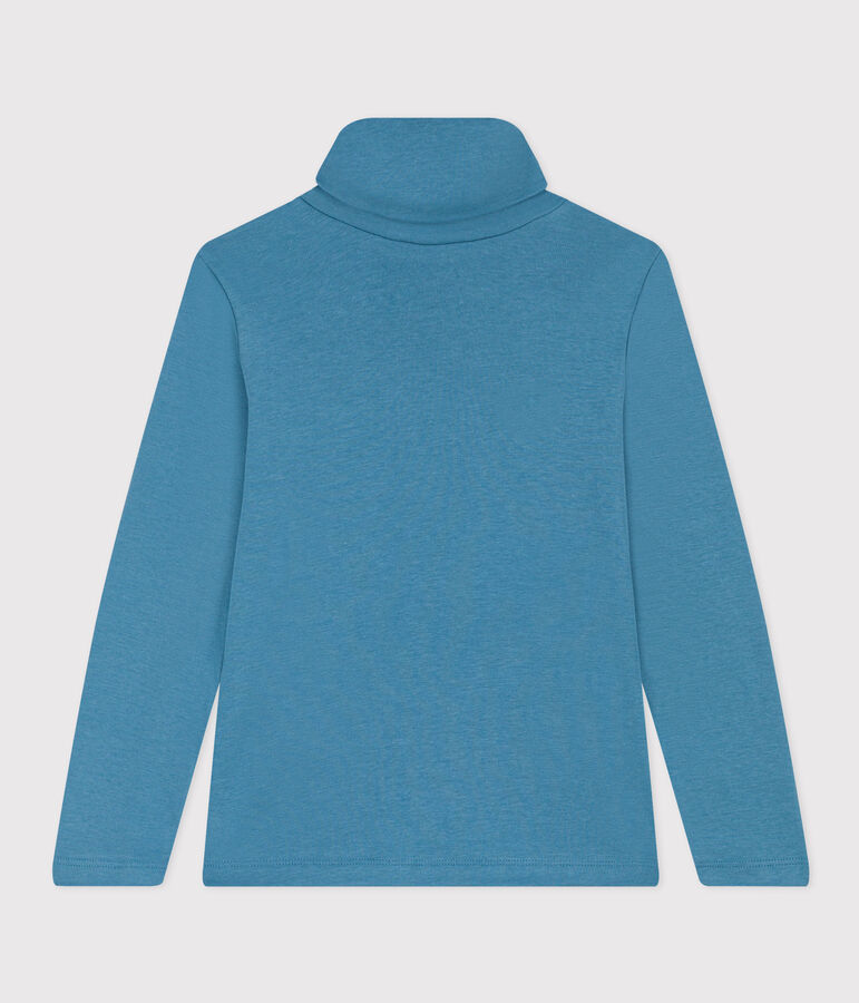 Sous-pull en coton enfant fille / gar&ccedil;on bleu