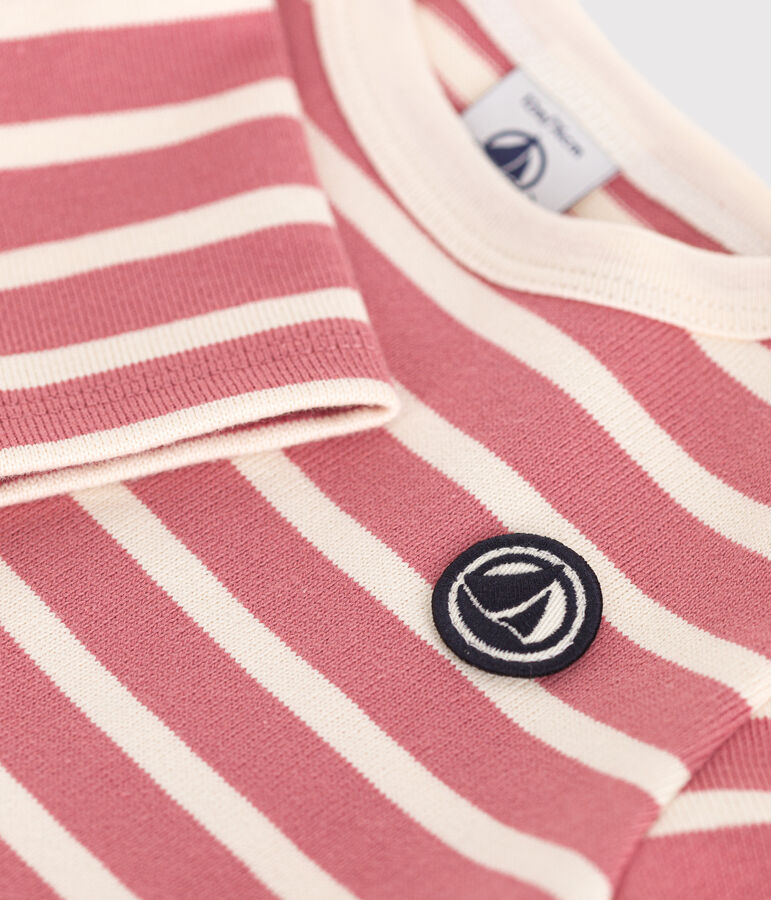 Marini&egrave;re en coton &eacute;pais b&eacute;b&eacute; rose ROSEWOOD/ AVALANCHE
