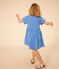 Robe manches courtes en broderie anglaise enfant fille bleu GAULOISE