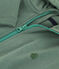 Sweatshirt zippé à capuche en cote enfant garçon vert CROCO