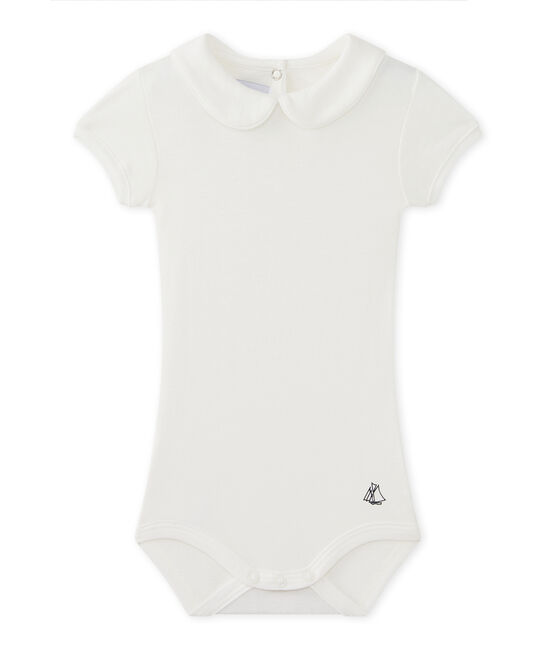 Body bébé fille à col blanc MARSHMALLOW