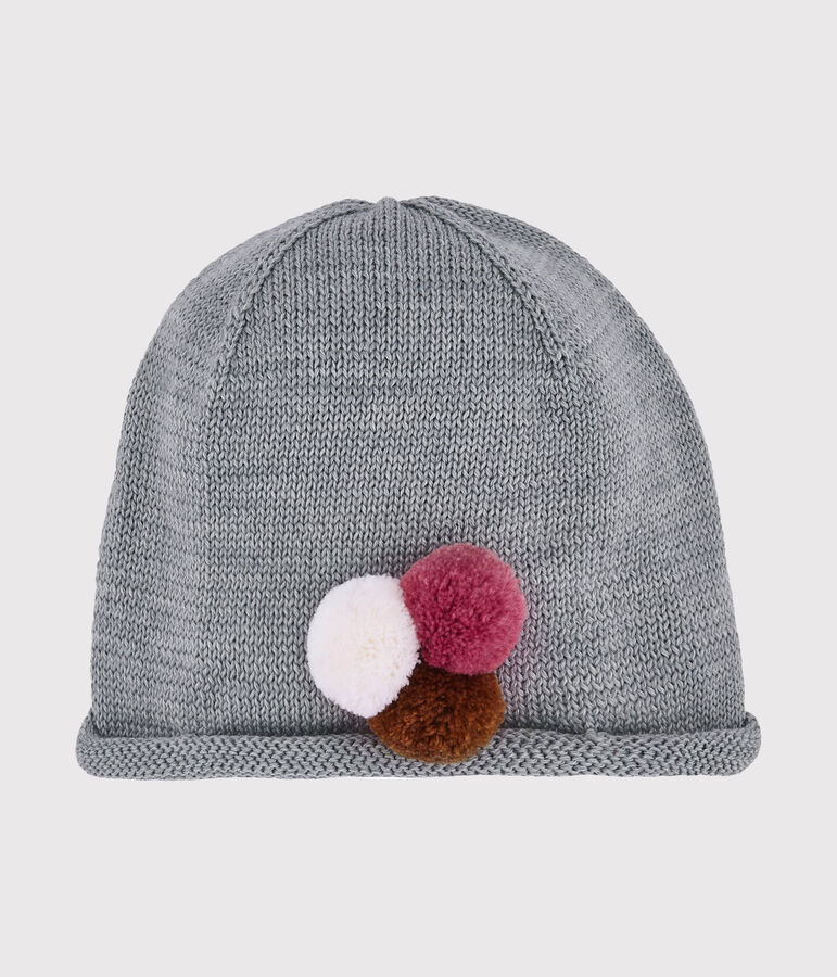 Bonnet enfant fille gris