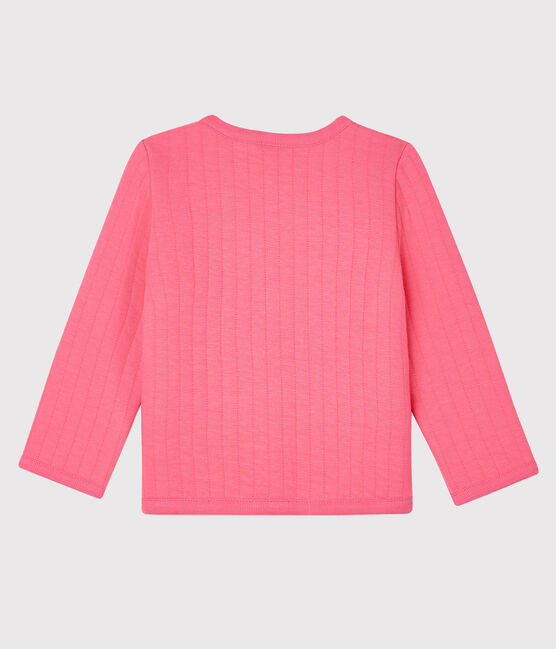 Cardigan bébé fille - garçon en tubique matelassé rose CUPCAKE