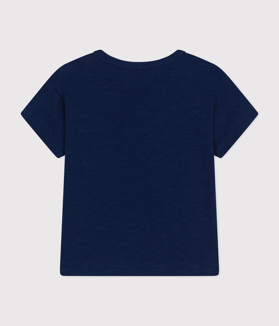 Tee-shirt manches courtes en jersey flammé bébé bleu MEDIEVAL
