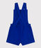 Salopette courte enfant fille bleu SURF