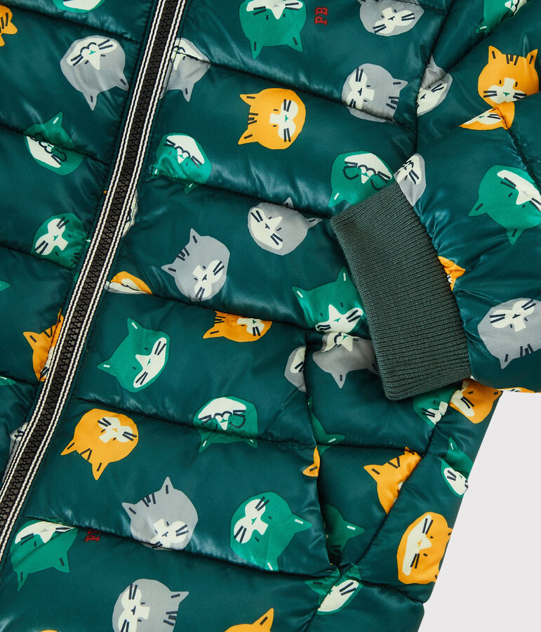 Doudoune matelass&eacute;e b&eacute;b&eacute;. vert PINEDE/blanc MULTICO