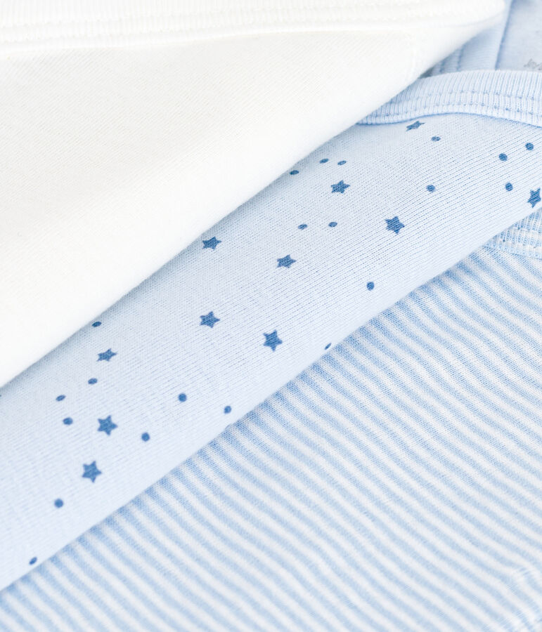 Lot de bodies crois&eacute;s manches longues en coton imprim&eacute; b&eacute;b&eacute; variante 1