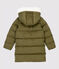 Doudoune longue enfant fille vert MILITARY