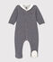 Pyjama bébé milleraie en velours bleu SMOKING/blanc MARSHMALLOW