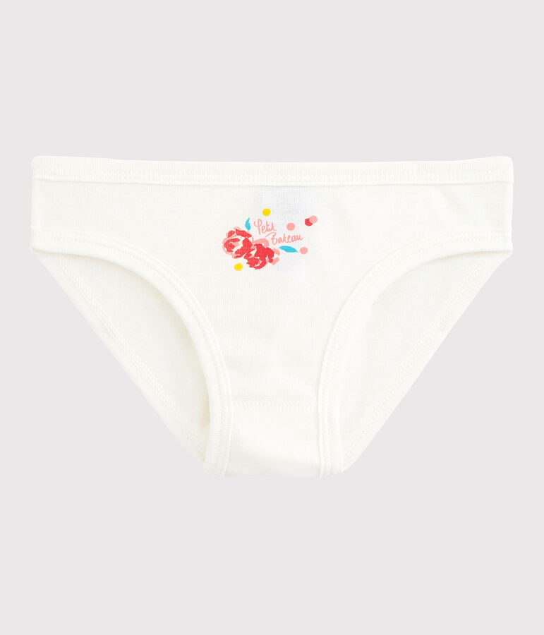 Culotte petite fille en coton blanc