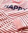 Pyjama marinière rouge en molleton enfant blanc MARSHMALLOW/rouge TERKUIT