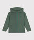 Sweatshirt zippé à capuche en cote enfant garçon