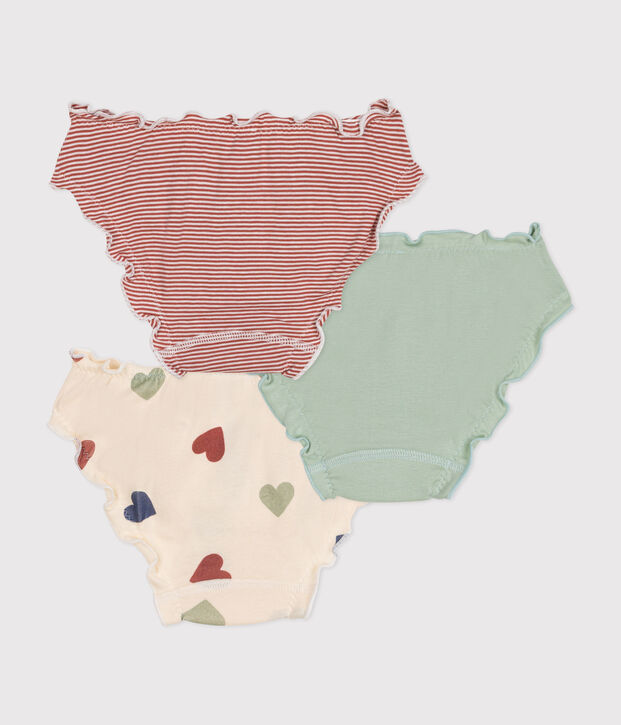 Lot de 3 culottes froufrou en coton enfant multicouleur