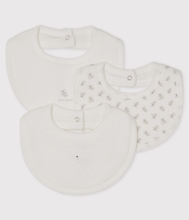 Trio de bavoirs b&eacute;b&eacute; en c&ocirc;te multicouleur
