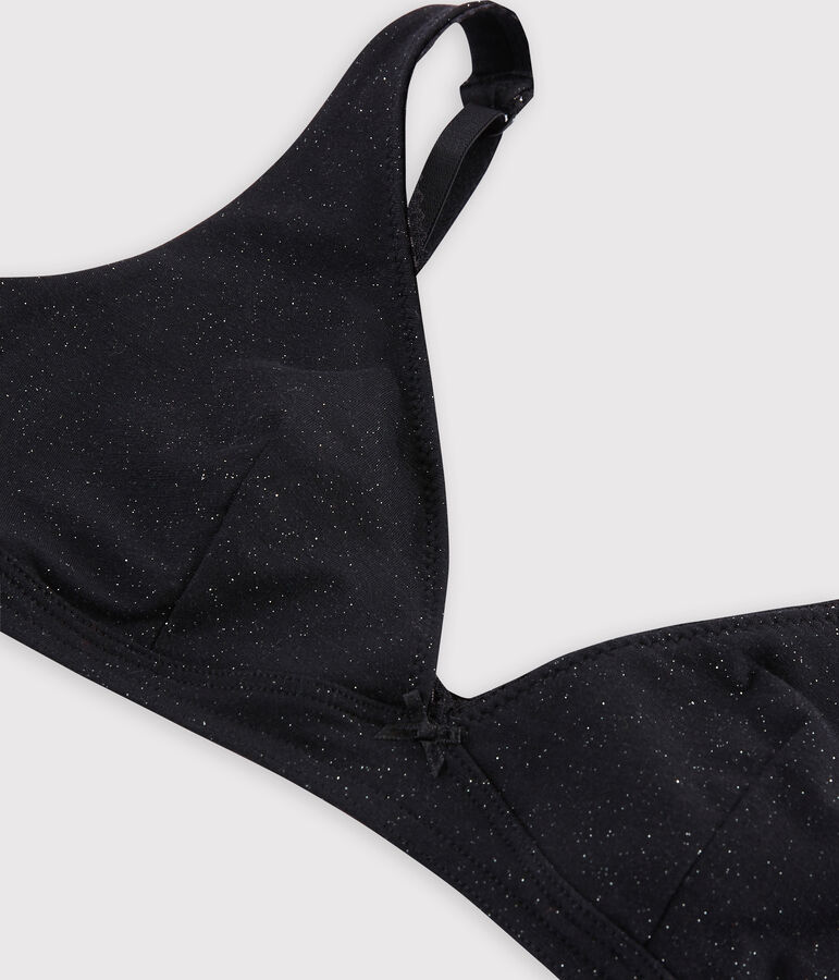 Soutien - gorge brillant Femme noir/gris