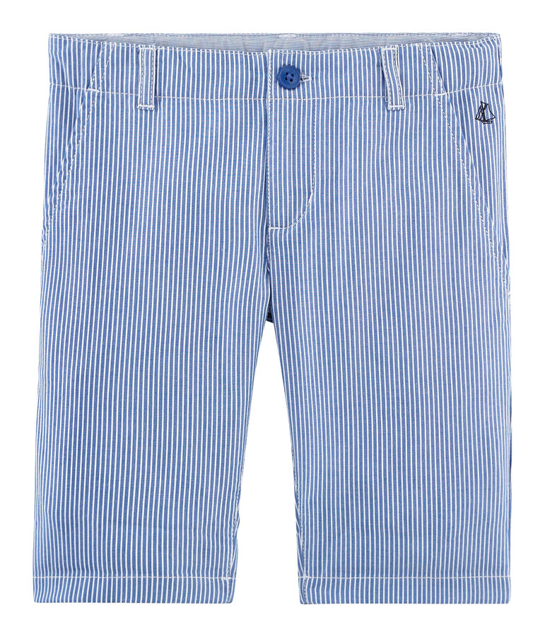 Bermuda enfant gar&ccedil;on bleu SURF/blanc ECUME