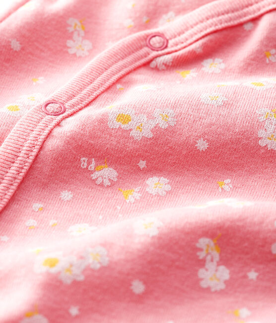 Dors-bien fleurs de cerisier bébé fille en coton rose GRETEL/blanc MULTICO
