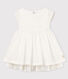 Robe cérémonie en popeline et tulle bébé fille