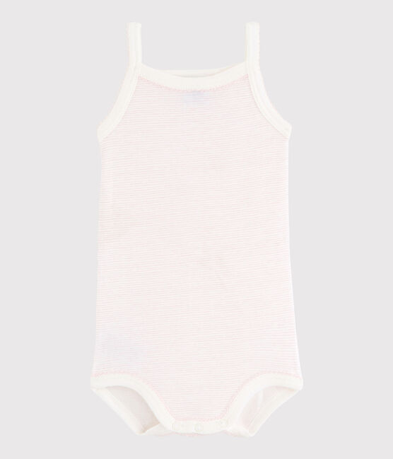 Body à bretelles bébé fille blanc LAIT/ BABYLONE