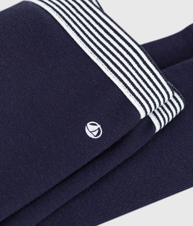 Legging b&eacute;b&eacute; en coton uni bleu