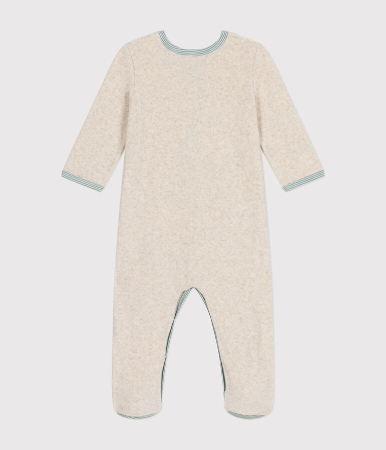 Pyjama  en velours b&eacute;b&eacute; beige MONTELIMAR CHINE