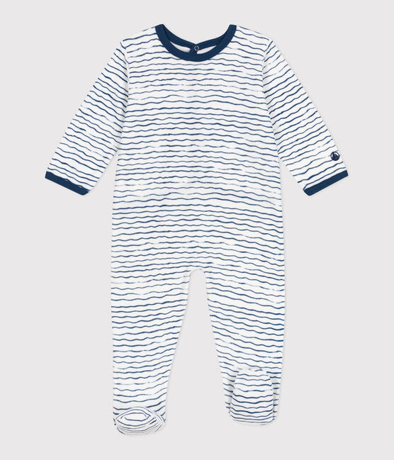 Dors bien en velours bébé blanc ECUME/ INCOGNITO