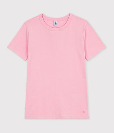 Tee-shirt femme en coton manches courtes uni