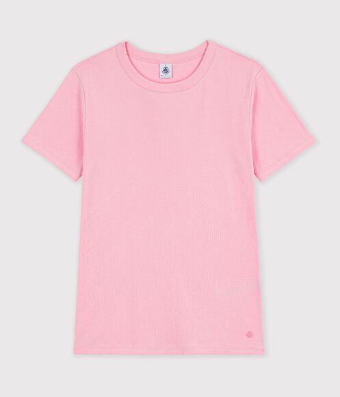 TEE-SHIRT FEMME EN COTON MANCHES COURTES UNI