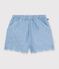 Short enfant en coton uni bleu