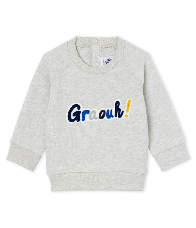 Sweatshirt b&eacute;b&eacute; gar&ccedil;on en molleton gris
