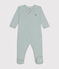 Pyjama à rayures en coton bébé bleu PAUL/blanc MARSHMALLOW