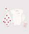 Ensemble cadeau naissance body, doudou et chaussettes en coton multicouleur