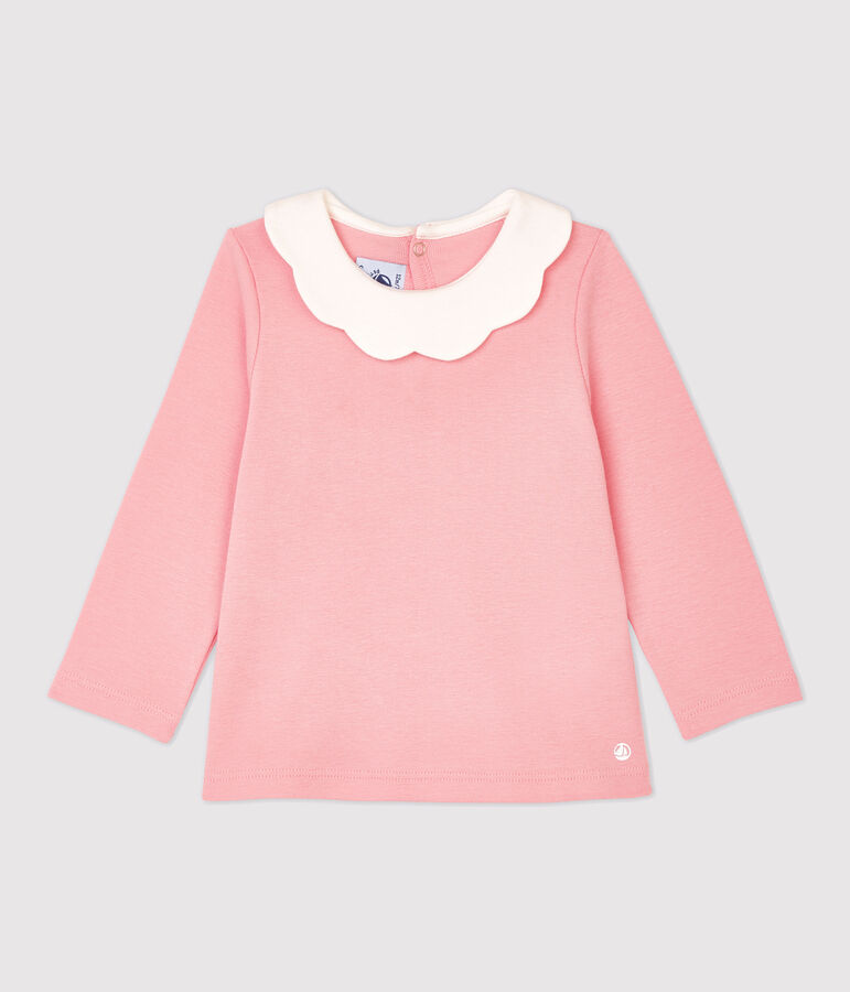Blouse en coton b&eacute;b&eacute;. rose CHARME