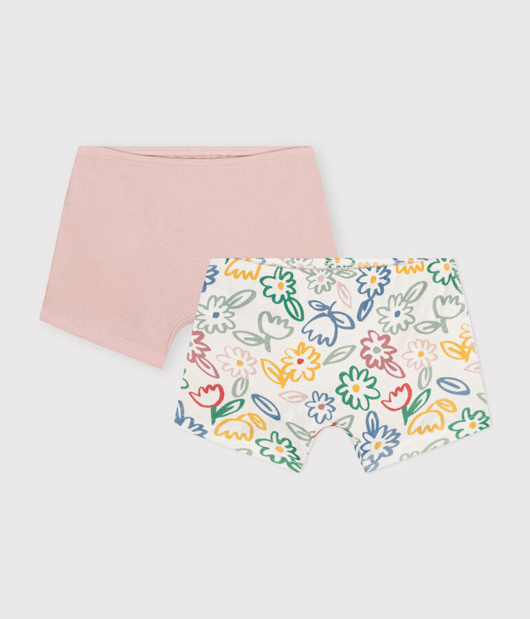 Lot de 2 shorties fleur en coton enfant variante 1