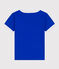 Tee-shirt imprimé enfant garçon en coton bleu PERSE/blanc MARSHMALLOW