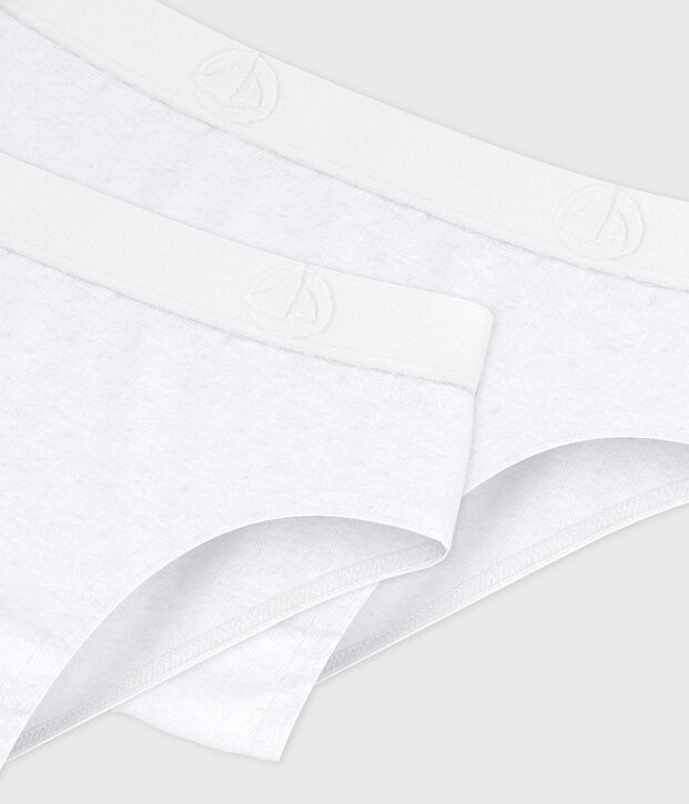 Lot de 2 slips unis en coton enfant multicouleur
