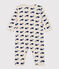Dors-bien sans pieds baleines marines en coton beige MONTELIMAR/bleu MEDIEVAL