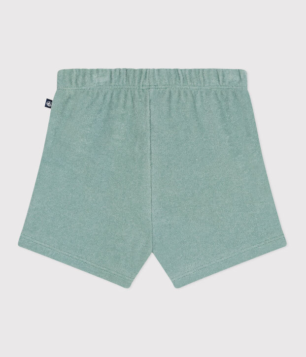 Short b&eacute;b&eacute; en coton &eacute;ponge vert