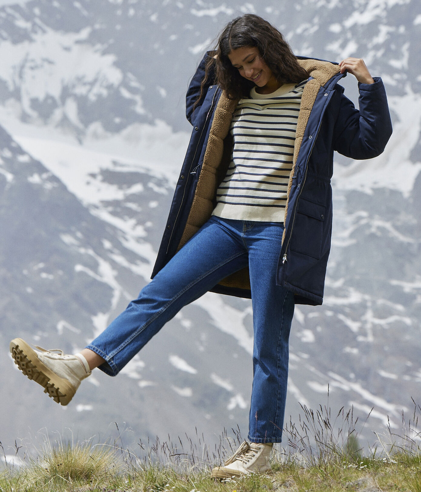 Parka doubl?�e sherpa Femme SMOKING | Petit Bateau