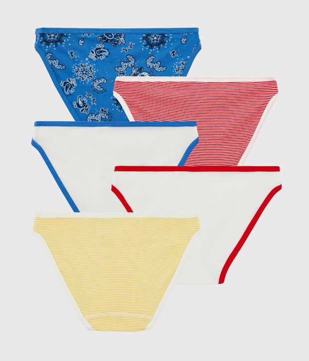 Lot 5 culottes en coton BIO Femme multicouleur