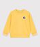 Sweatshirt enfant en coton uni jaune