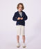 Cardigan enfant en coton uni bleu SMOKING
