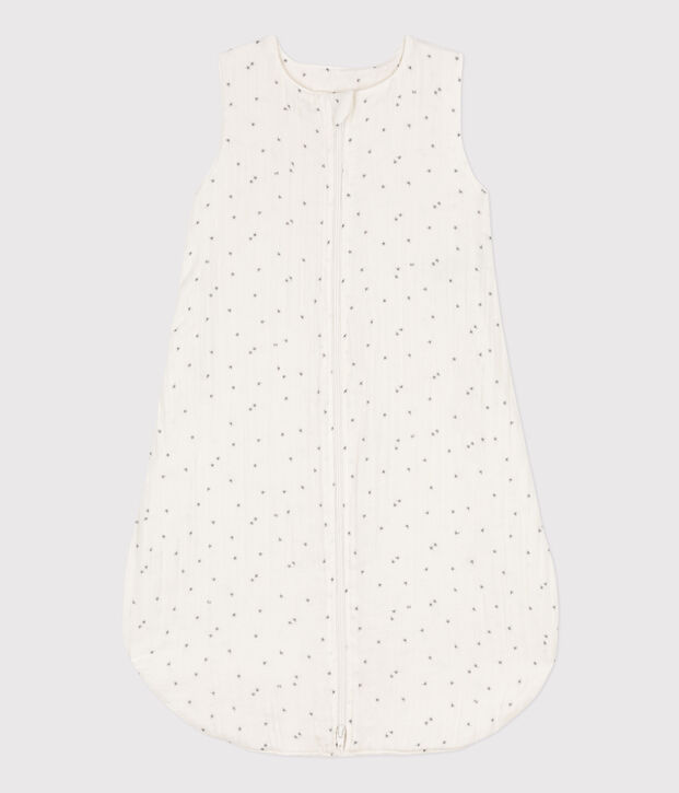 Gigoteuse l&eacute;g&egrave;re  en gaze de coton TOG 1 blanc/gris
