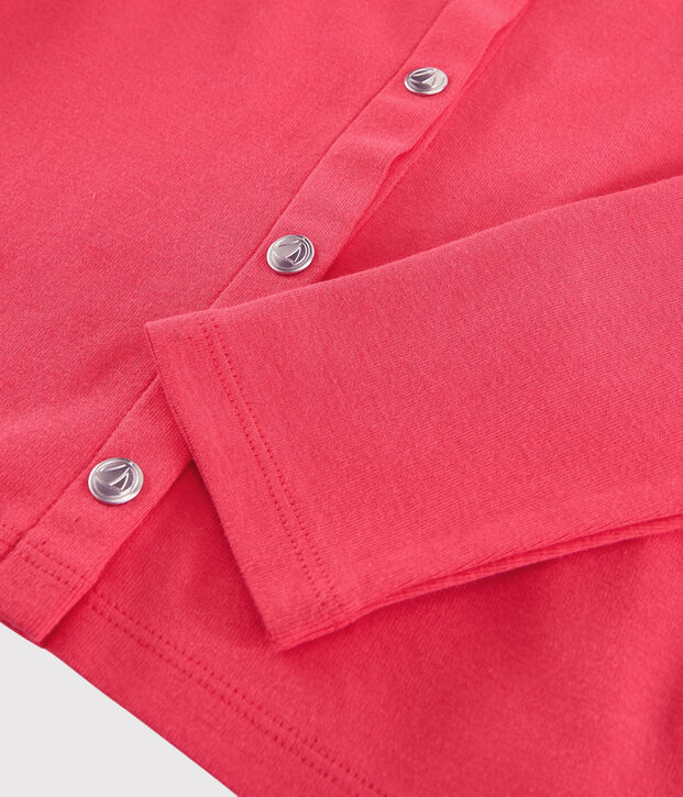 Cardigan en coton enfant fille rose