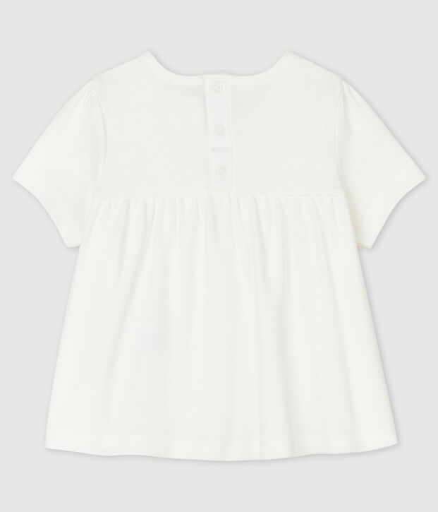 Blouse en coton b&eacute;b&eacute; blanc