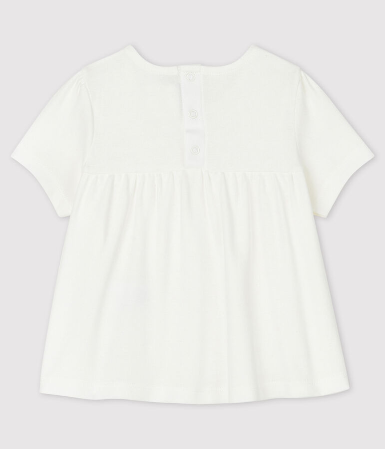 Blouse en coton b&eacute;b&eacute; blanc MARSHMALLOW